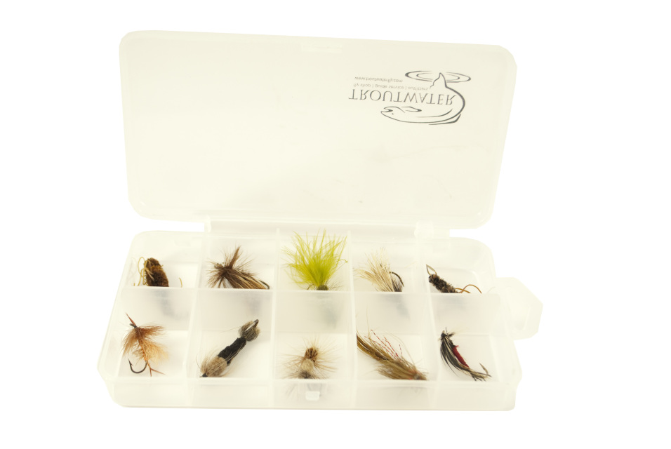 10 Compartment Clear Poly fly box FG 1234